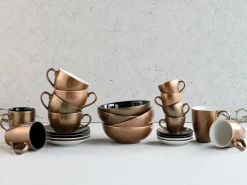 Creatable Geschirrset|Golden Days - Cappuccinoset 4-tlg - Weiss