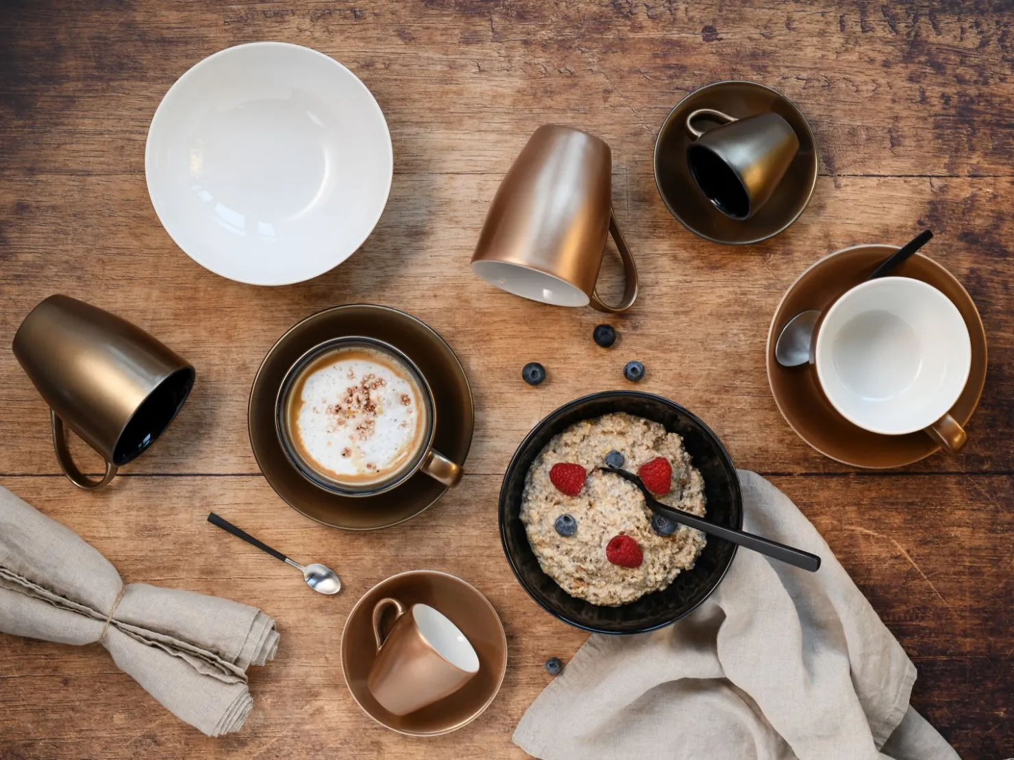 Creatable Geschirrset|Golden Days - Espressoset 4-tlg - Weiss