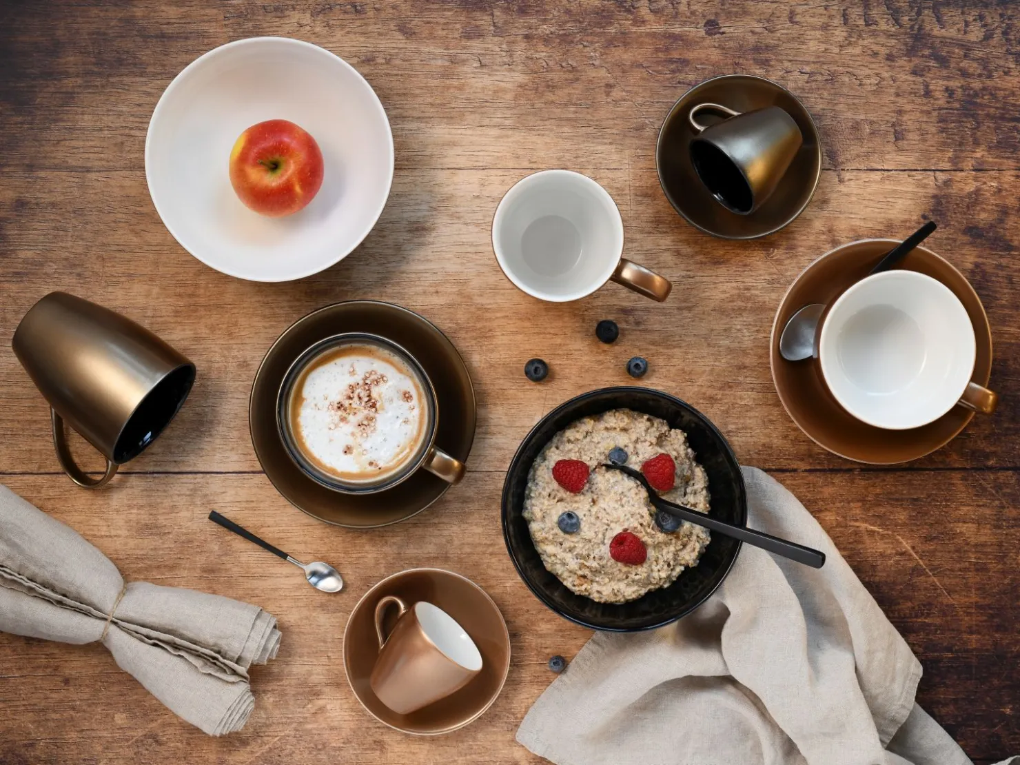 Creatable Becher & Tassen|Geschirrset|Golden Days - Kaffeebecher 6-tlg - Weiss