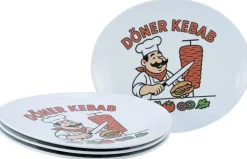 Creatable Geschirrset|Teller|Gourmet - Kebabteller 4-tlg - Weiss