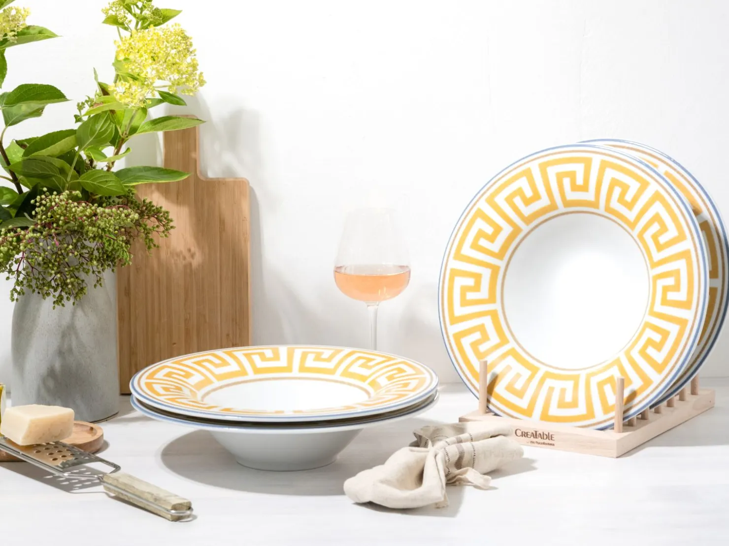 Creatable Pizza & Pasta|Geschirrset|Gourmet - Pastateller 4-tlg - Weiss
