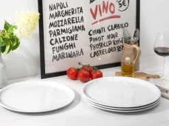 Creatable Pizza & Pasta|Geschirrset|Gourmet - Pizzateller 4-tlg - Weiss