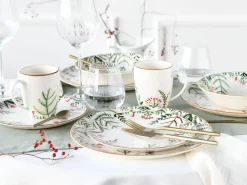 Creatable Geschirrset|Greenery Leaves - Kombiservice 16-tlg - Weiss