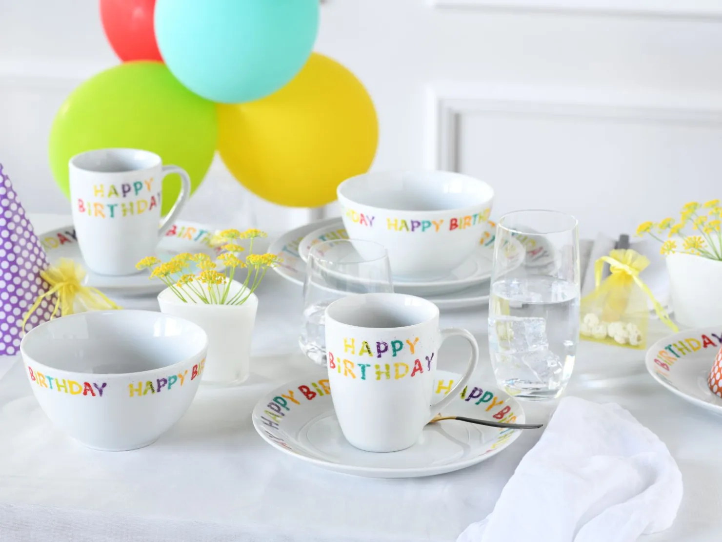 Creatable Geschirrset|Happy Birthday - Kombiservice 10-tlg - Happy Birthday