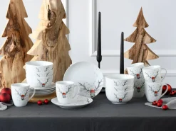 Creatable Geschirrset|Hirsch - Frühstücksset 18-tlg - Weiss