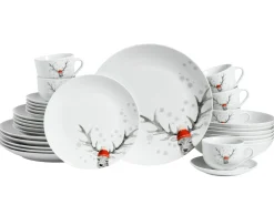 Creatable Geschirrset|Hirsch - Kombiservice - Weiss