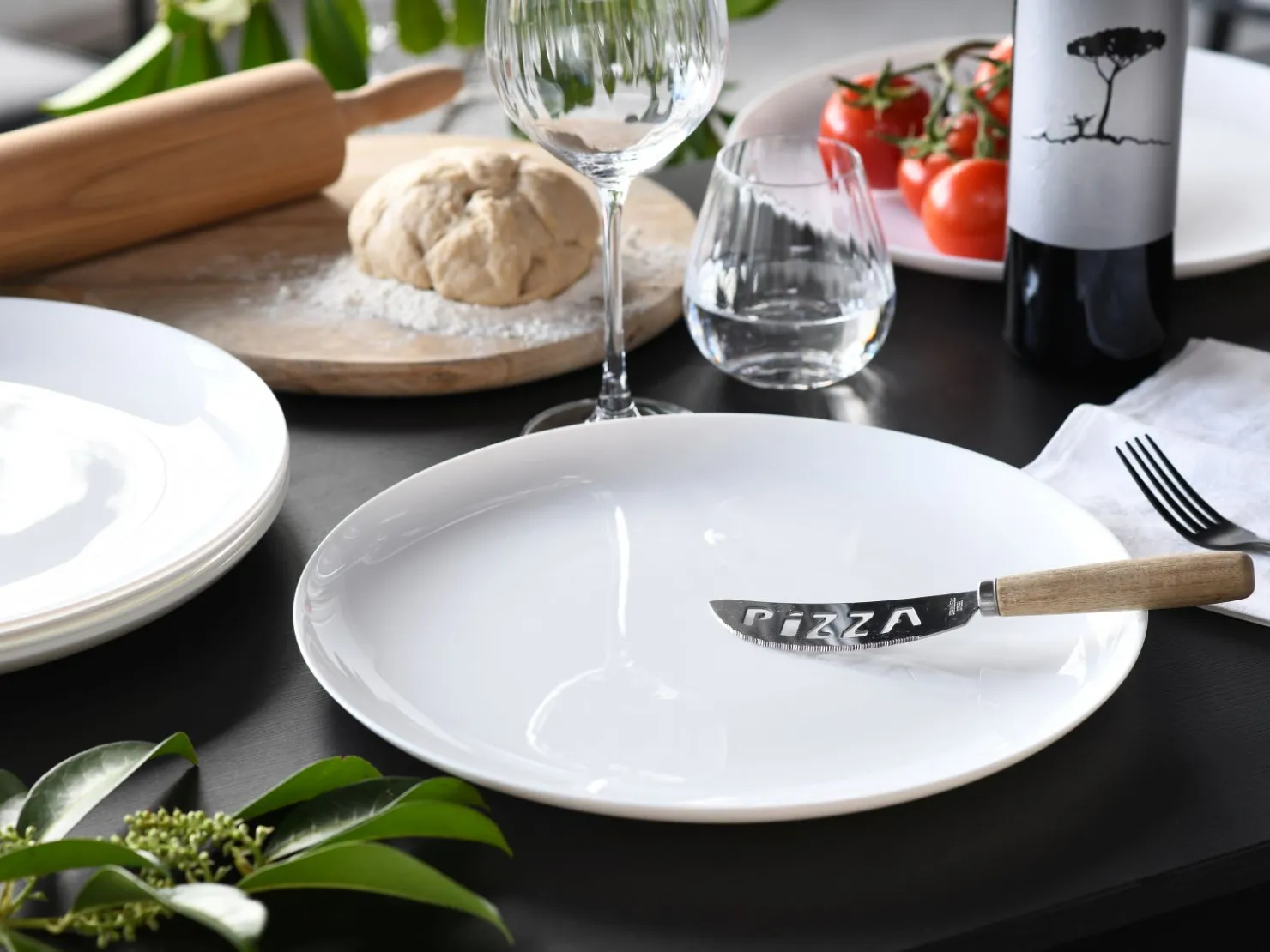 Creatable Pizza & Pasta|Italien Party - Pizzateller 6-tlg - Weiss