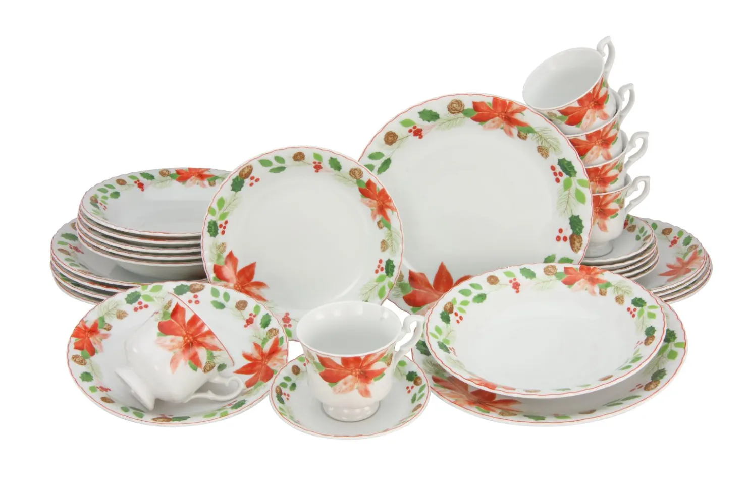 Creatable Geschirrset|Ivona - Kombiservice 30-tlg - Christrose