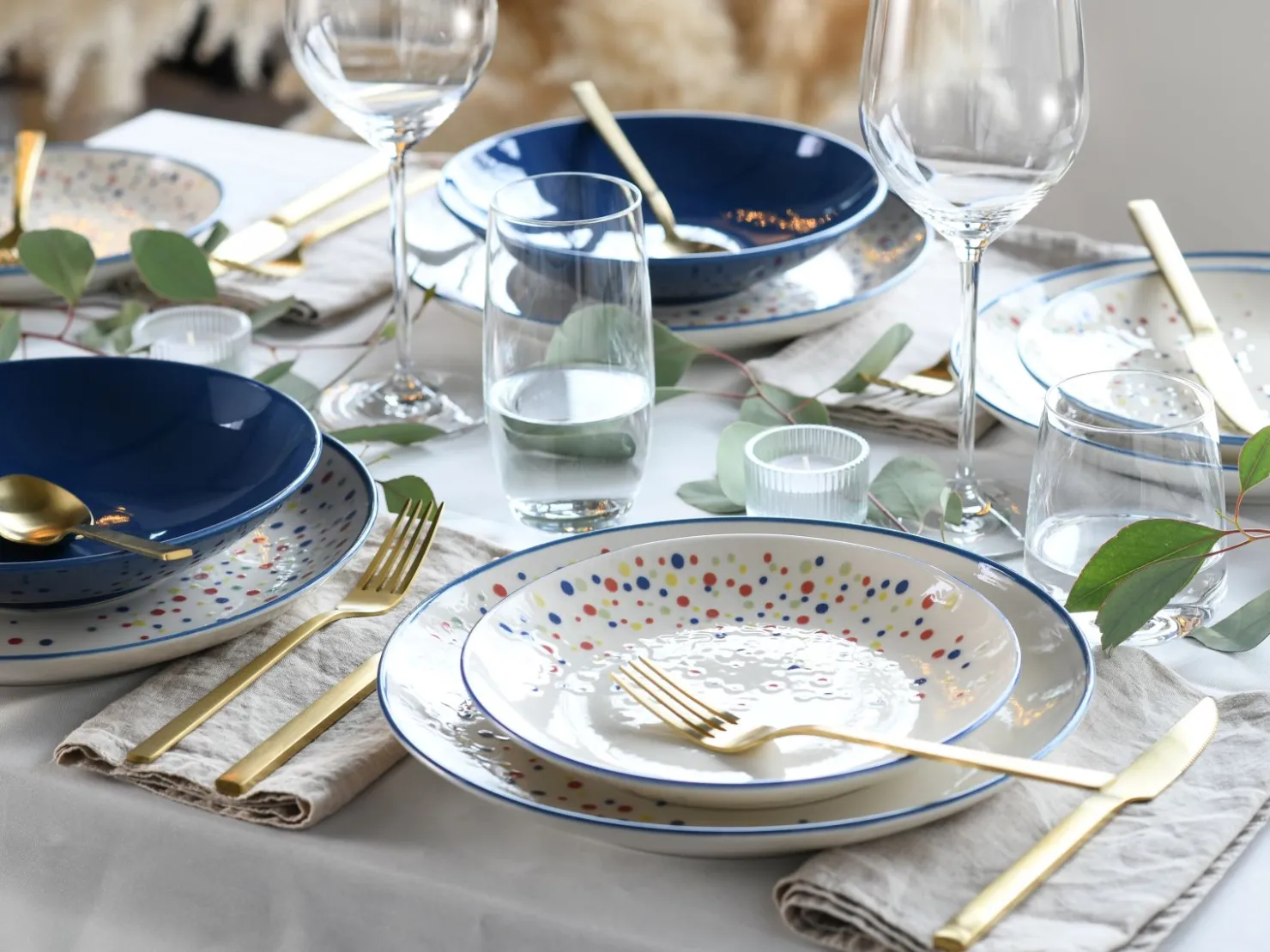 Creatable Geschirrset|Teller|Joy - Tellerset 12-tlg - Blau