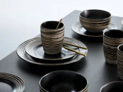 Creatable Geschirrset|La Gomera - Kombiservice 16-tlg - Negra