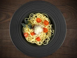 Creatable Pizza & Pasta|Geschirrset|Lava Stone - Pastateller 4-tlg - Schwarz