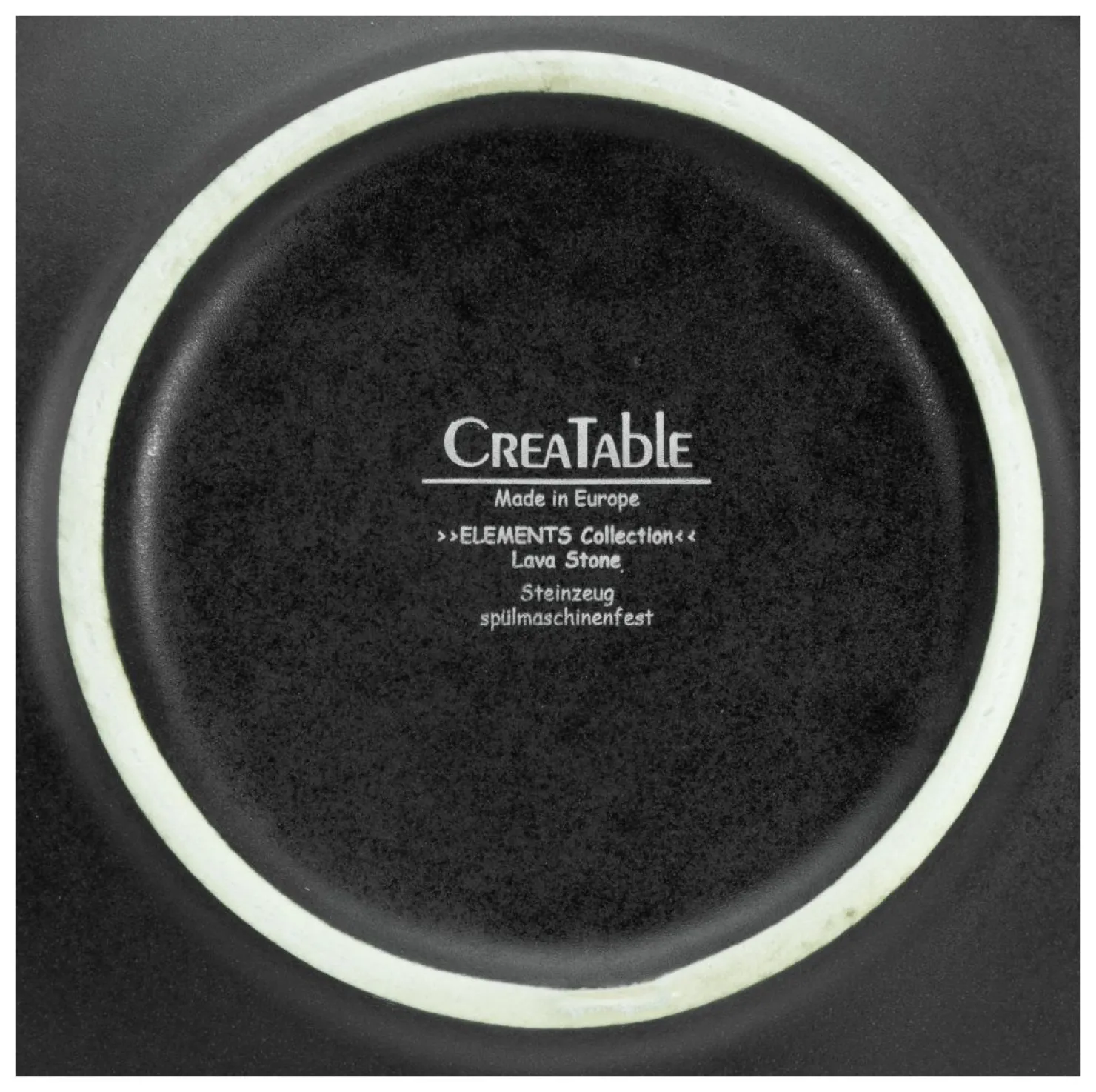 Creatable Pizza & Pasta|Geschirrset|Lava Stone - Pastateller 2-tlg - Schwarz