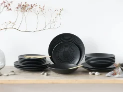 Creatable Teller|Lava Stone - Tellerset 18-tlg - Schwarz