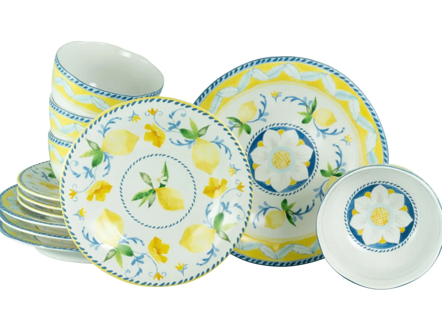 Creatable Geschirrset|Lemona - Tellerset 12-tlg - bunt