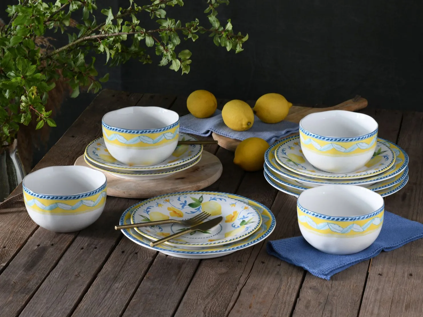 Creatable Geschirrset|Lemona - Tellerset 12-tlg - bunt