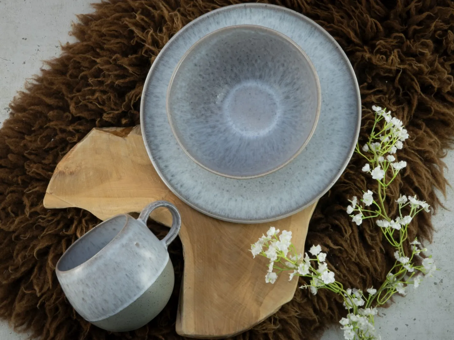 Creatable Geschirrset|Loft Stone - Kombiservice 16-tlg - Stein