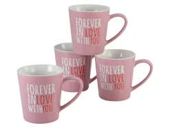 Creatable Becher & Tassen|Love Collection - Kaffeebecher 4-tlg - rosa
