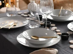 Creatable Geschirrset|Luna Black Line - Kombiservice 16-tlg, Luna - Kombiservice 16-tlg, Happy Birthday - Kombiservice 16-tlg - Happy Birthday