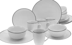 Creatable Geschirrset|Luna Black Line - Kombiservice 16-tlg, Luna - Kombiservice 16-tlg, Happy Birthday - Kombiservice 16-tlg - Happy Birthday