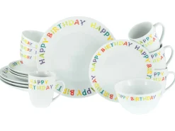 Creatable Geschirrset|Luna Black Line - Kombiservice 16-tlg, Luna - Kombiservice 16-tlg, Happy Birthday - Kombiservice 16-tlg - Happy Birthday