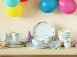 Creatable Geschirrset|Luna Black Line - Kombiservice 16-tlg, Luna - Kombiservice 16-tlg, Happy Birthday - Kombiservice 16-tlg - Happy Birthday
