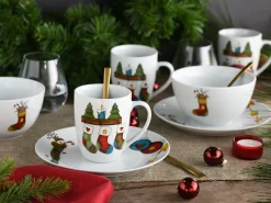 Creatable Geschirrset|Luna - Brunch Set 12-tlg, Happy Birthday - Frühstücksset 12-tlg - Happy Birthday