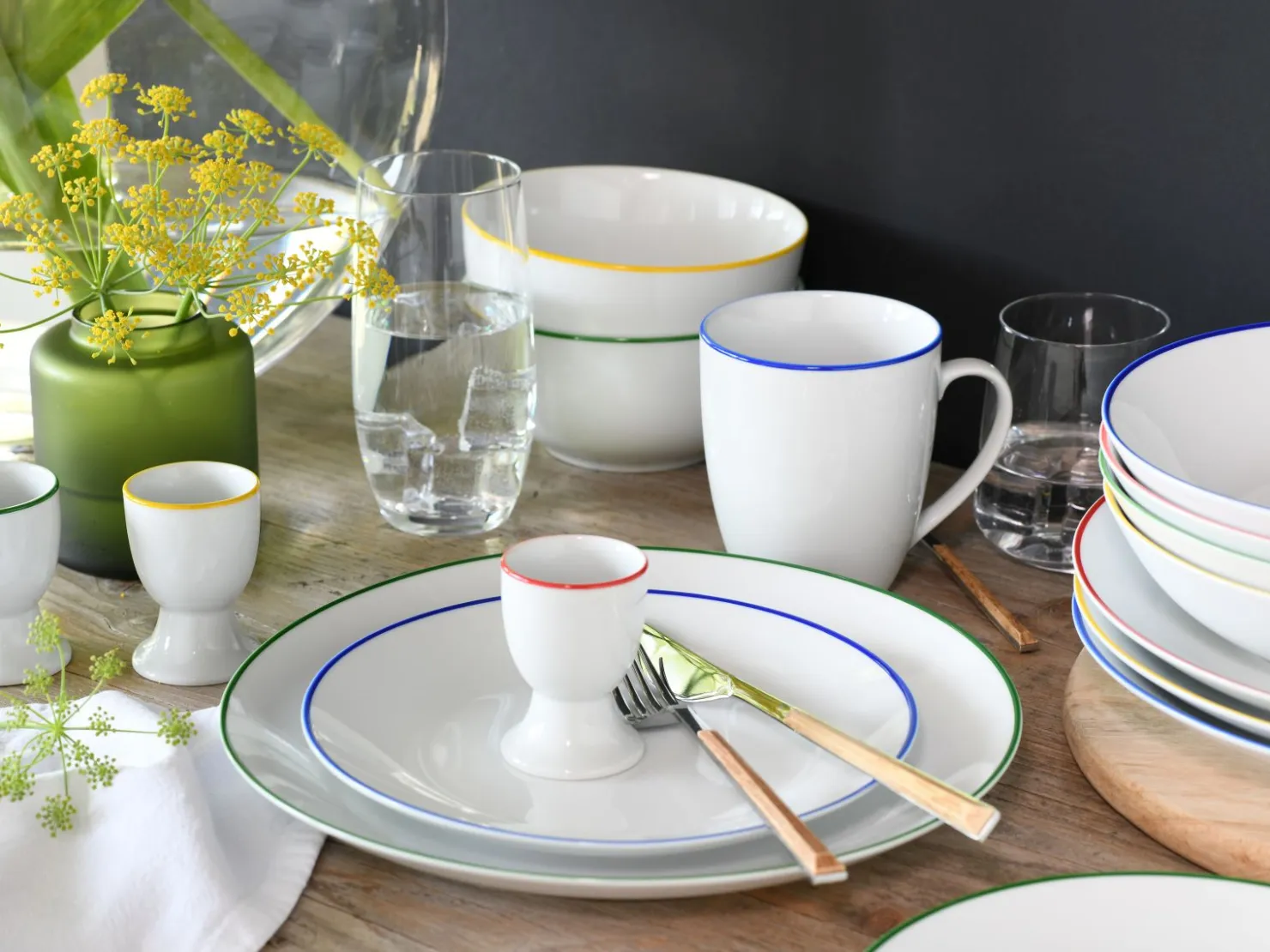 Creatable Geschirrset|Luna Color Line - Frühstücks-Set 16-tlg - Color Line