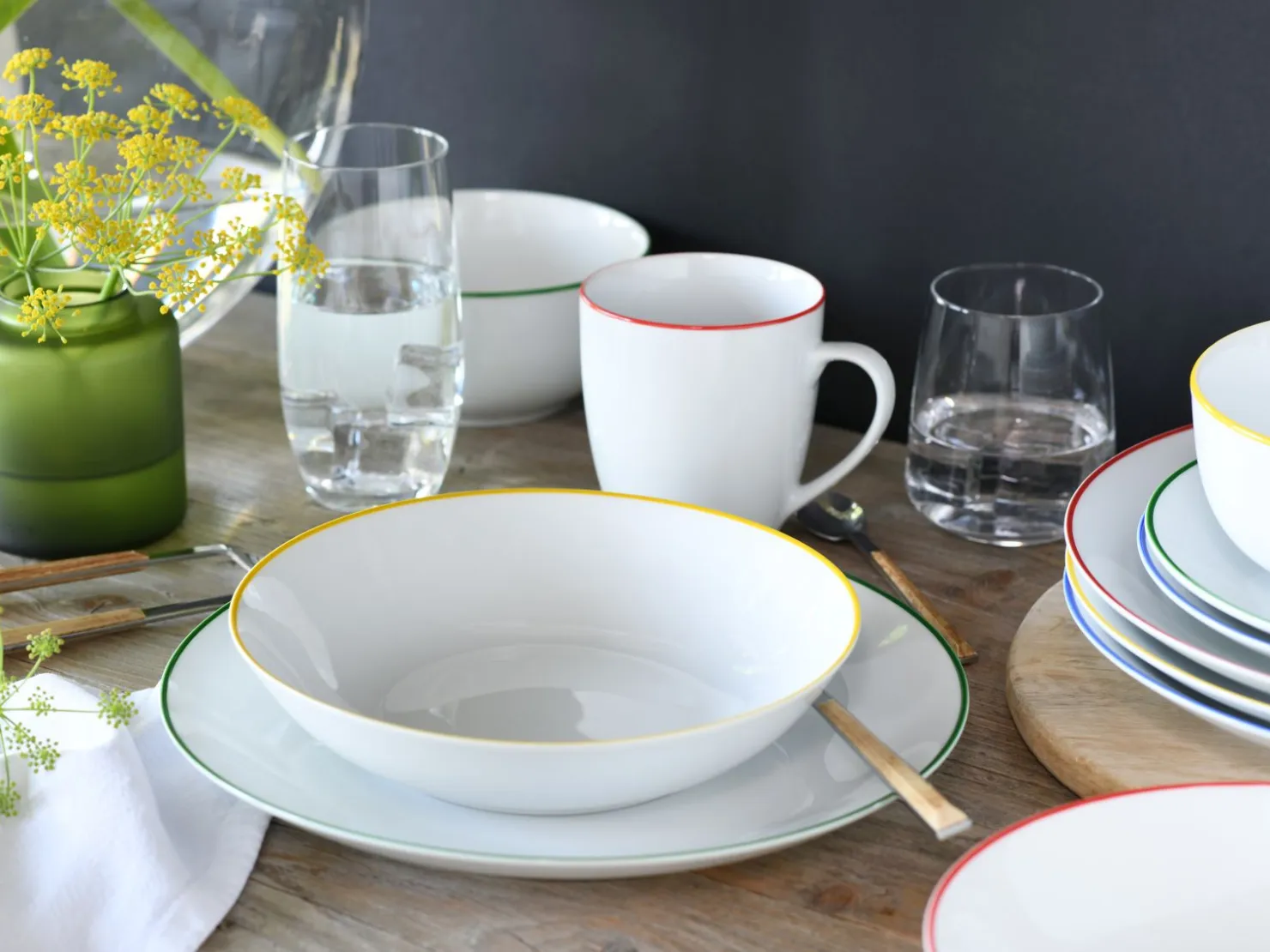 Creatable Geschirrset|Luna Color Line - Kombiservice 20-tlg - Color Line