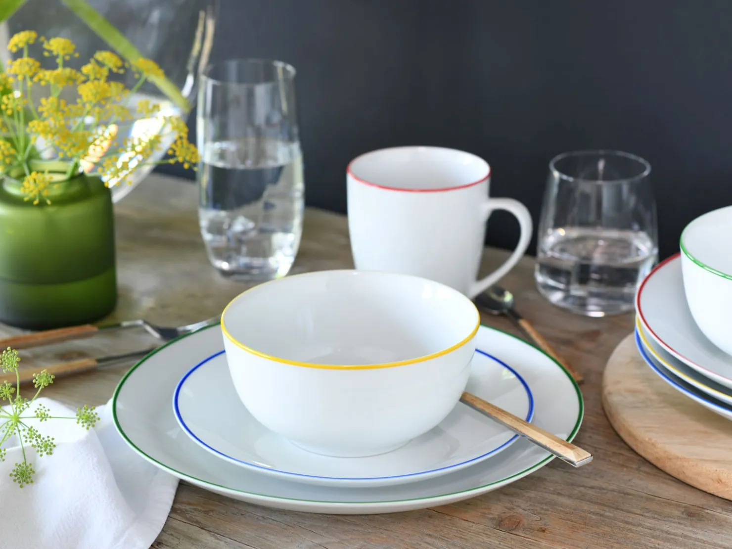 Creatable Geschirrset|Luna Color Line - Kombiservice 16-tlg, Luna - Kombiservice 16-tlg - Weiss