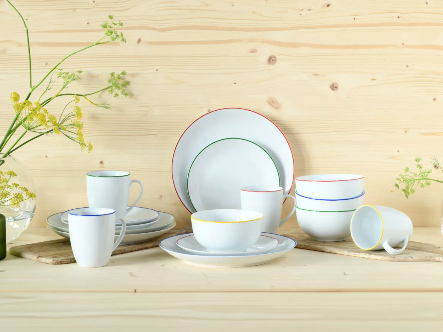 Creatable Geschirrset|Luna Color Line - Kombiservice 16-tlg, Luna - Kombiservice 16-tlg - Weiss