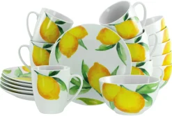Creatable Geschirrset|Luna - Frühstücksset 18-tlg - Limoncello