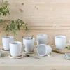 Creatable Becher & Tassen|Geschirrset|Luna - Kaffeebecher 6-tlg - Weiss