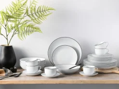 Creatable Geschirrset|Luna - Kombiservice 30-tlg, Luna Color Line - Kombiservice 30-tlg, Luna Black Line - Kombiservice 30-tlg - Color Line