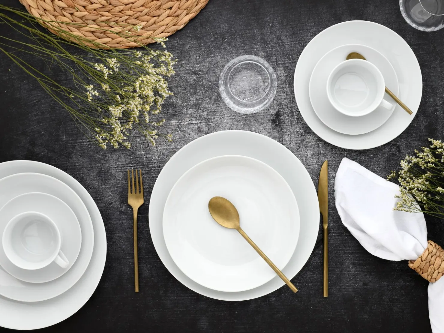 Creatable Geschirrset|Luna - Kombiservice 30-tlg, Luna Color Line - Kombiservice 30-tlg, Luna Black Line - Kombiservice 30-tlg - Color Line
