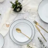 Creatable Geschirrset|Luna - Tellerset 18-tlg, Luna Black Line - Tellerset 18-tlg - Weiss