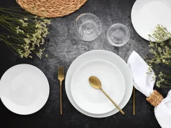 Creatable Geschirrset|Luna - Tellerset 18-tlg, Luna Black Line - Tellerset 18-tlg - Weiss
