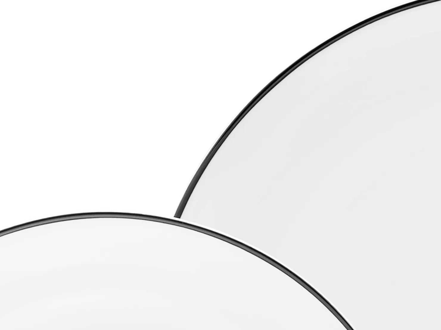 Creatable Geschirrset|Luna - Tellerset 18-tlg, Luna Black Line - Tellerset 18-tlg - Weiss