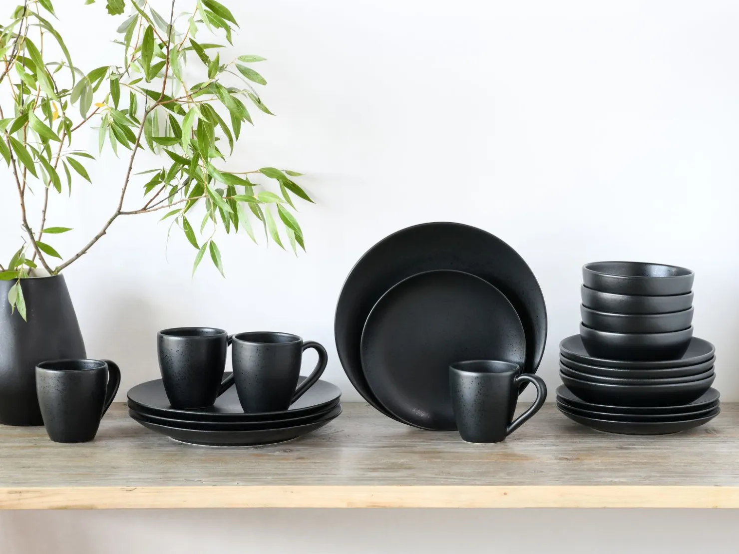 Creatable Geschirrset|Magic Black - Kombiset 20-tlg - Schwarz