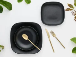 Creatable Geschirrset|Teller|Magic Black Square - Tellerset 12-tlg - Schwarz