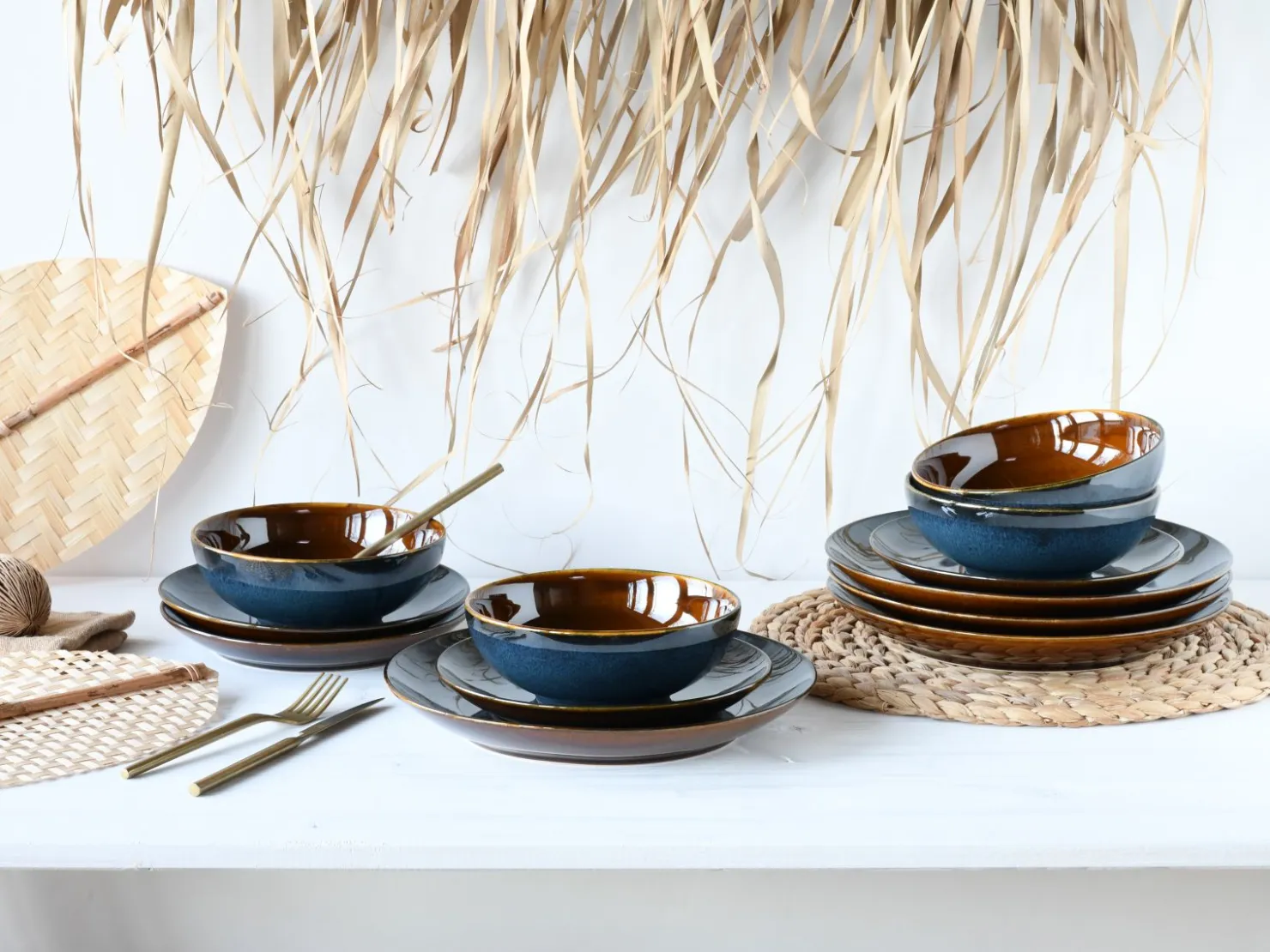 Creatable Geschirrset|Teller|Mallorca - Tellerset 12-tlg - Blau