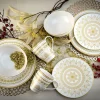 Creatable Geschirrset|Mandala - Kombiservice 8-tlg - Gold-Schwarz