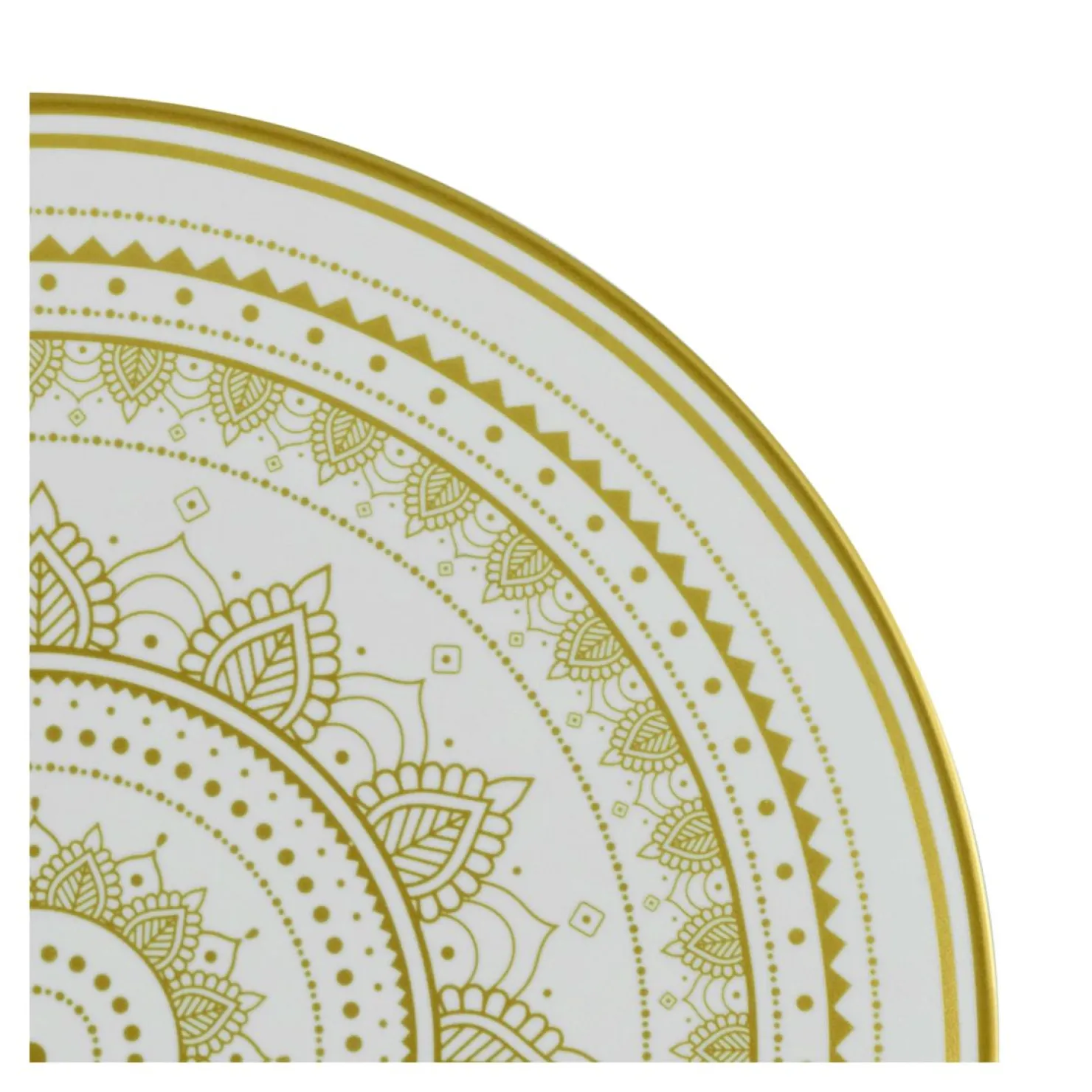 Creatable Geschirrset|Mandala - Kombiservice 8-tlg - Gold-Schwarz