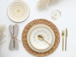 Creatable Geschirrset|Mandala - Tellerset 12-tlg - Gold-Schwarz