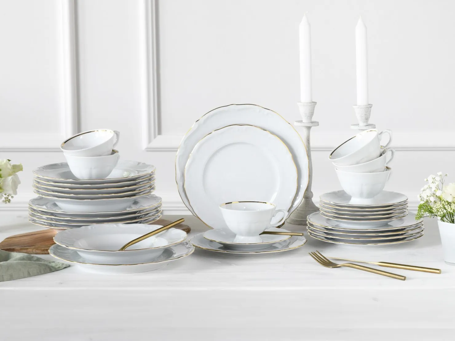 Creatable Geschirrset|Maria Theresia - Kombiservice 30-tlg - gold