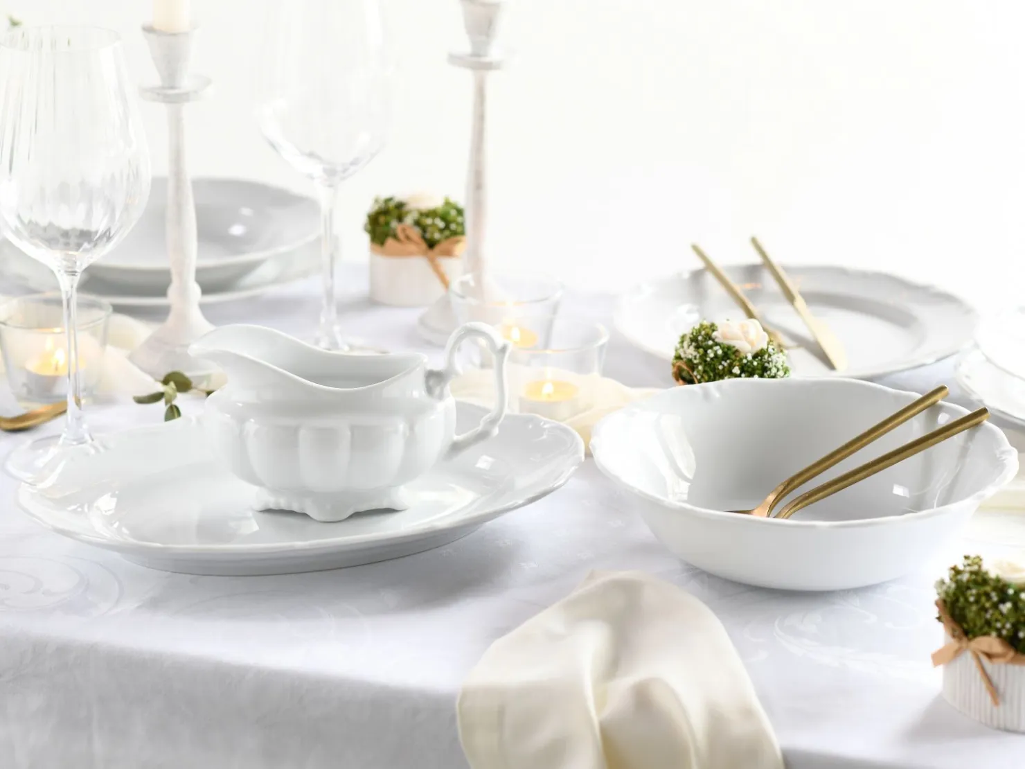 Creatable Geschirrset|Maria Theresia - Servier Set 3-tlg - Weiss