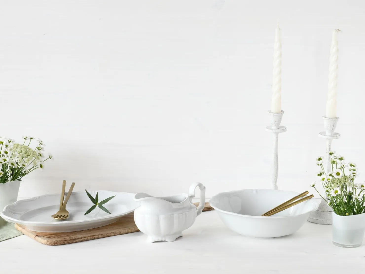 Creatable Geschirrset|Maria Theresia - Servier Set 3-tlg - Weiss