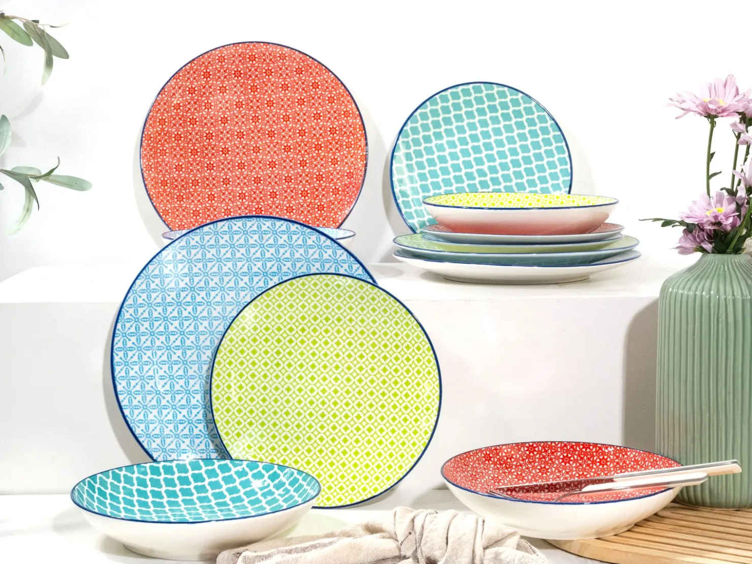 Creatable Teller|Mediterran - Tellerset 12-tlg - Bunt