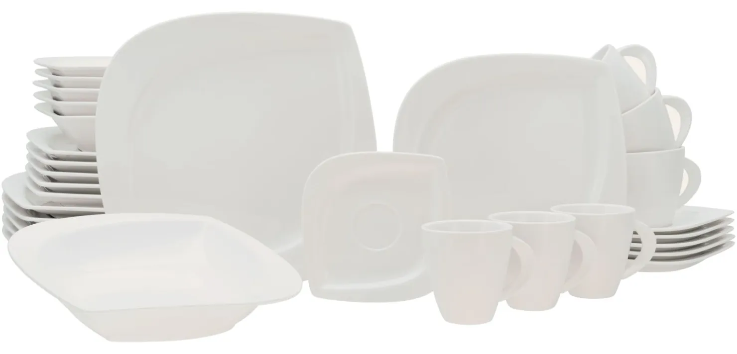 Creatable Geschirrset|Melbourne - Kombiservice 30-tlg - Creme