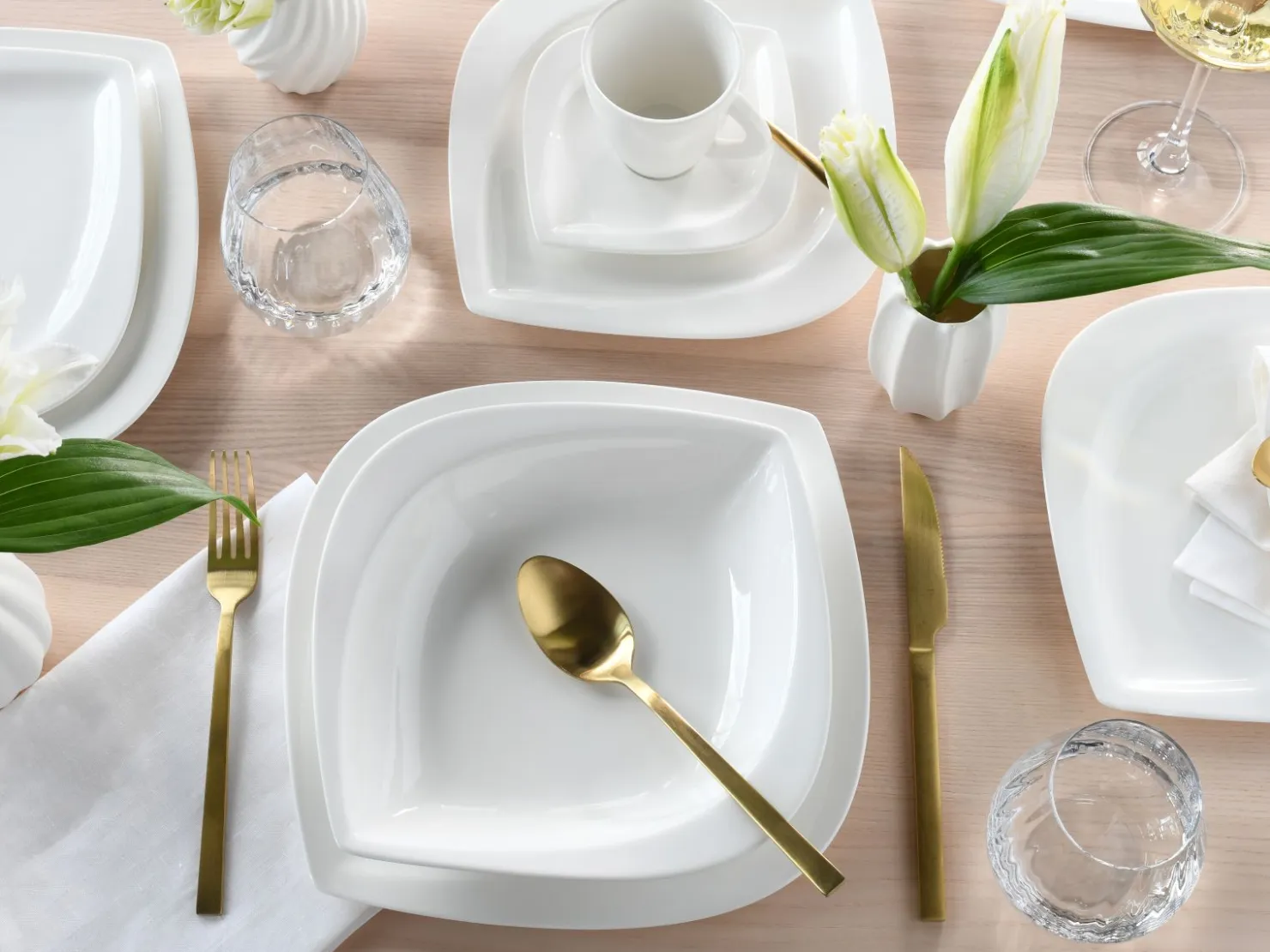 Creatable Geschirrset|Melbourne - Kombiservice 30-tlg - Creme