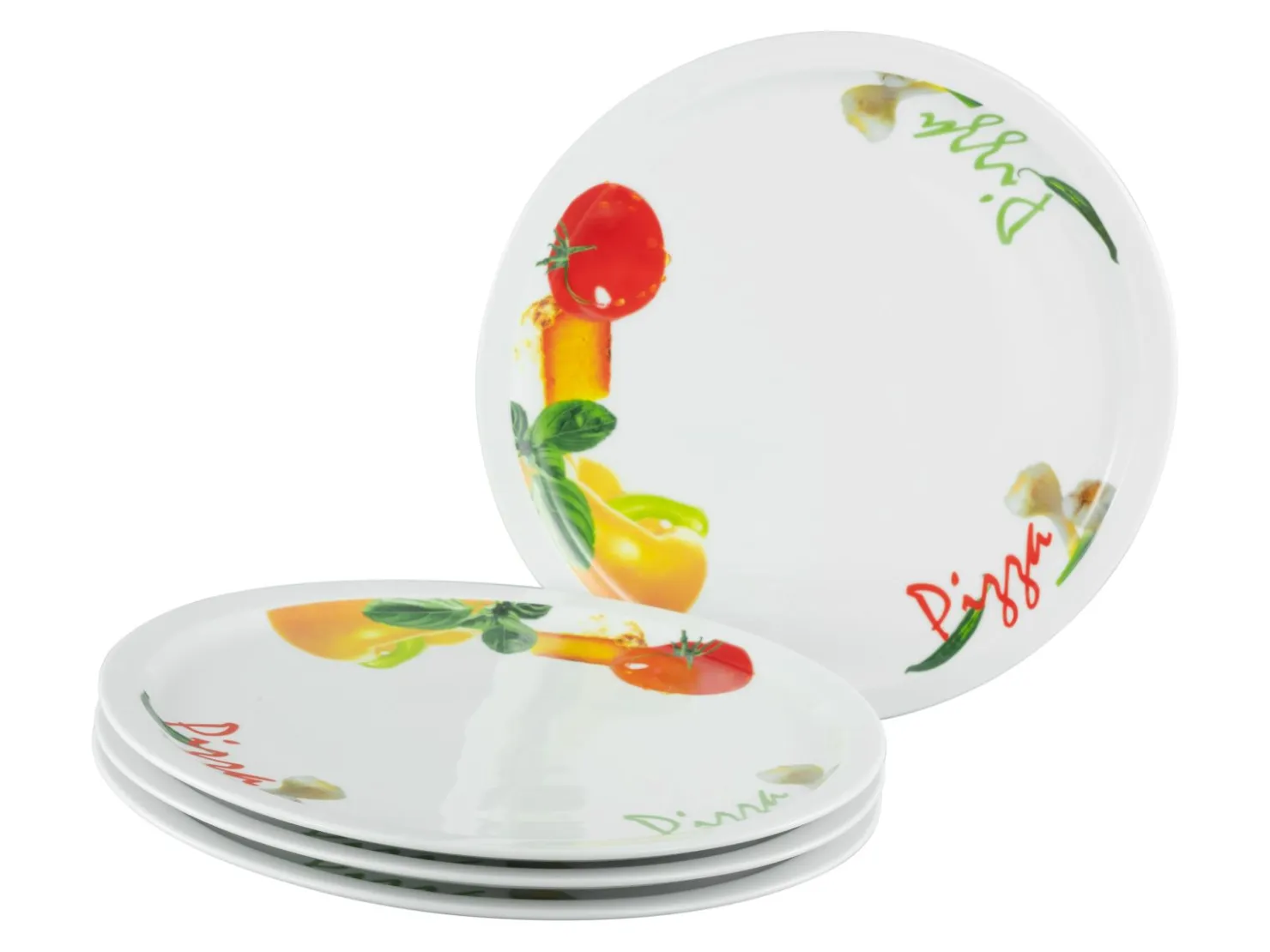 Creatable Geschirrset|Teller|Milano - Pizzateller 4-tlg - Pizzabäcker